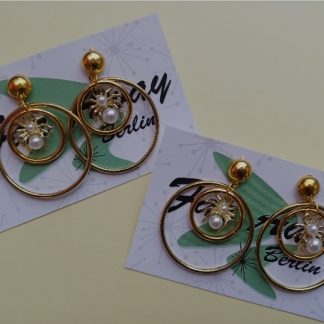 Golden Spider Hoops Earrings